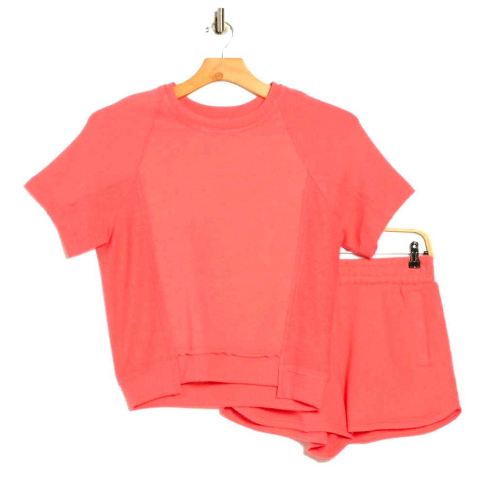 90 Degree - Oversize Terry T-Shirt & Shorts Set - Picture 2 of 2